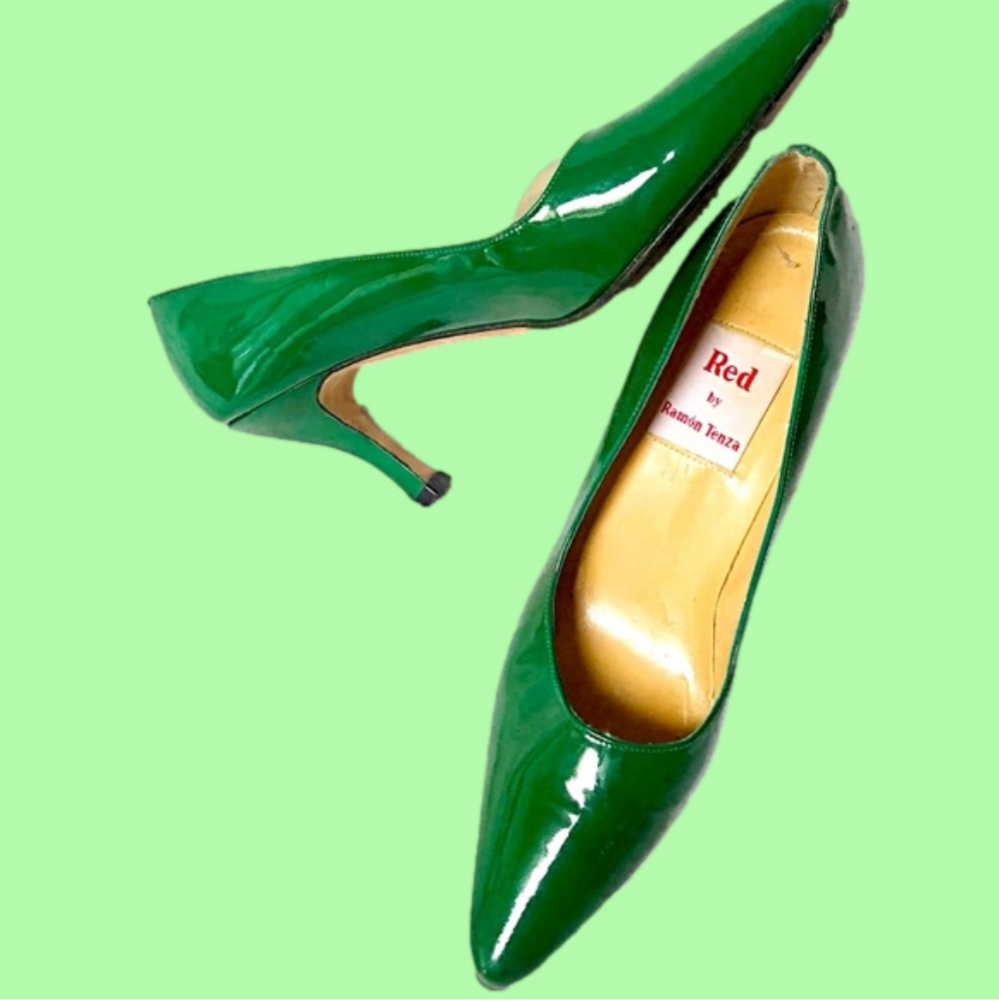 RED by Ramon Tenza - Patent Leather Green Shoes